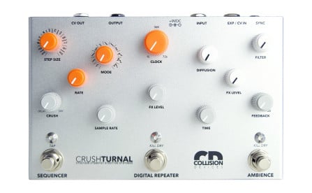 Crushturnal Sequenced Delay + Reverb Pedal