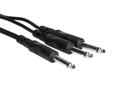 Hosa CYP-100 1/4" TS to Dual 1/4" TS Y Cable