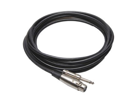 Hosa MCH-105 XLRF to 1/4" TS Mic Cable - 5FT