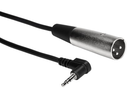 Hosa XVM-100M Right-Angle 3.5mm to XLR-M Cable
