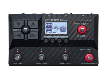 Zoom B2 FOUR Bass Amp + Effects Simulator Pedal