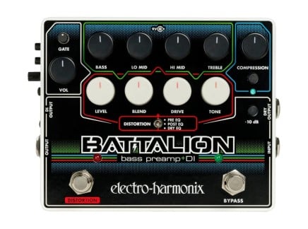Electro-Harmonix EHX Battalion Bass Preamp + DI + Distortion Pedal