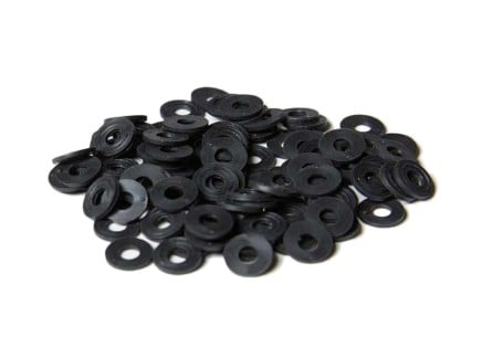 Ø3 Black Plastic Washers (100 Pack)