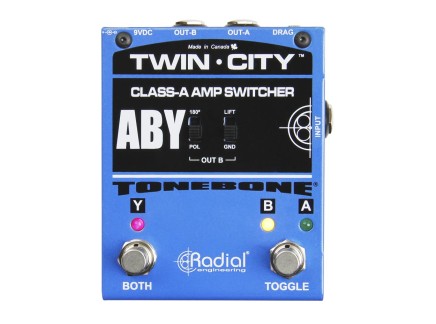 This active ABY switcher allows users to connect and drive two guitar amplifiers simultaneously while negating any noise and maintaining the integrity of the input signal.